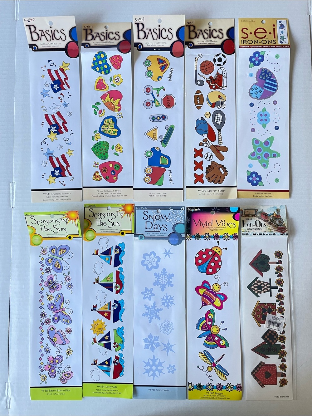 NEW Lot of 10 Vintage Early 2000s Iron-Ons Y2K SEI Basics Crafting Sewing Kid